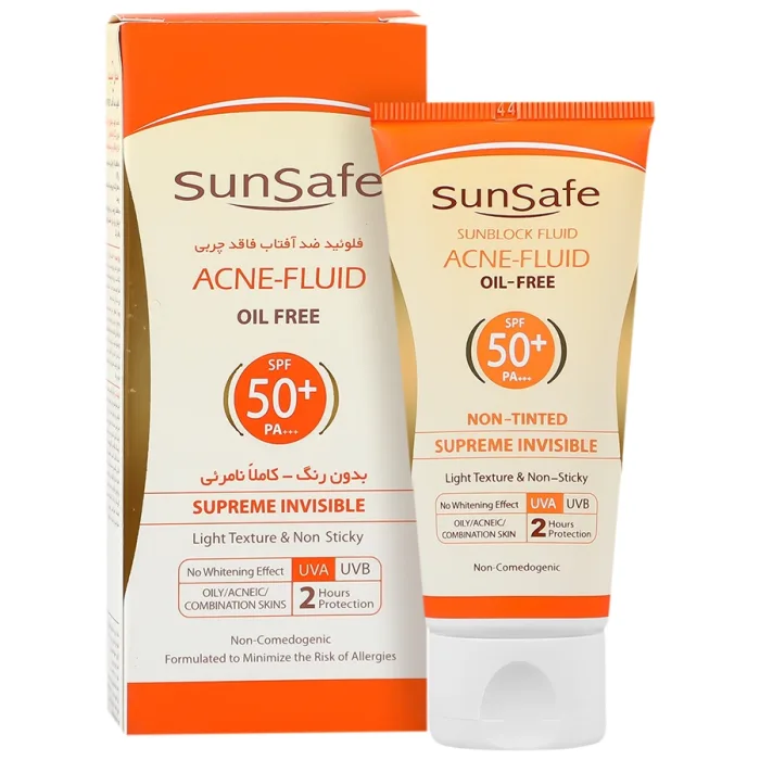 فلویید ضدآفتاب بی‌رنگ و فاقد چربی سان سیف SPF50+