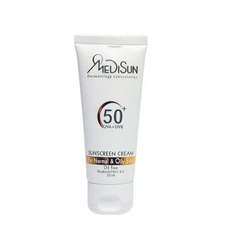 کرم ضدآفتاب بی‌رنگ و فاقد چربی مدیسان SPF50
