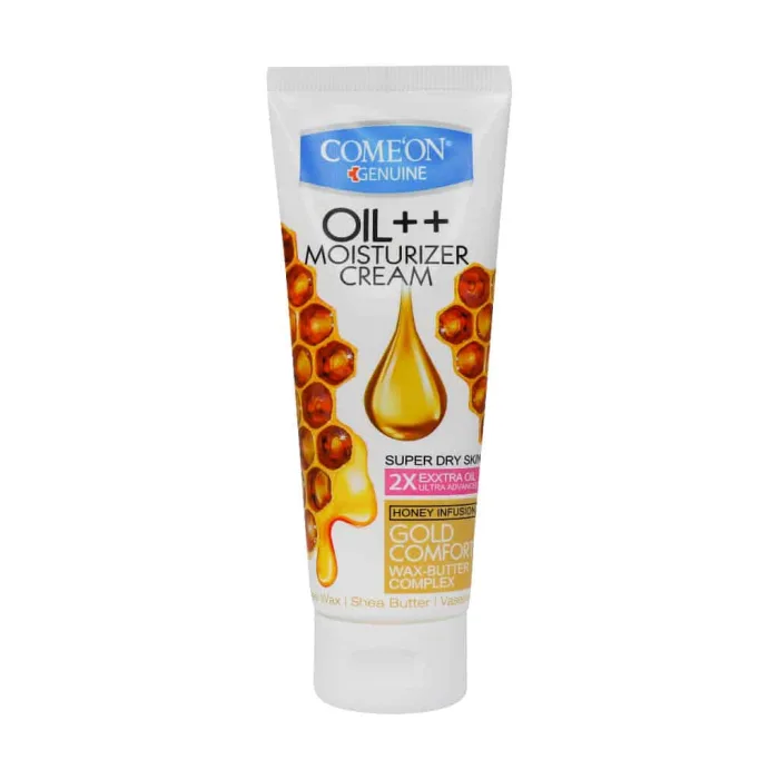 کرم مرطوب‌کننده تیوپی کامان مدل Oil++ حاوی شی‌باتر و موم زنبورعسل